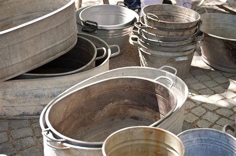 rustic galvanized containers for sale